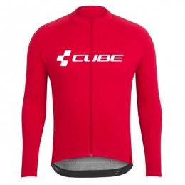 2018 Cube Rood Wielershirt Lange Mouw