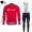 2018 Cube Rood Winter Fietskleding Set Wielershirt Lange Mouw+Lange Fietsbroeken Bib