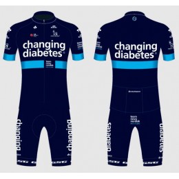 Novo Nordisk 2018 Fietskleding Set Fietsshirt Korte Mouwen+Koersbroek Kort Bib