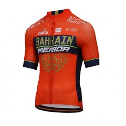 Bahrain Merida 2018 Wielershirt Korte Mouw