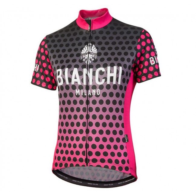 Bianchi Milano Gravina Pink Dames Wielershirt Korte Mouwen Bianchi Milano Gravina Pink Dames Wielershirt Korte Mouwen