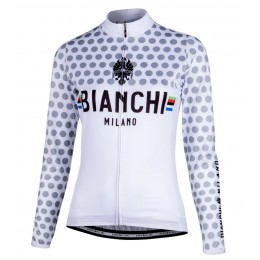BIANCHI MILANO TERMENO Dames Wit Wielershirt Lange Mouw