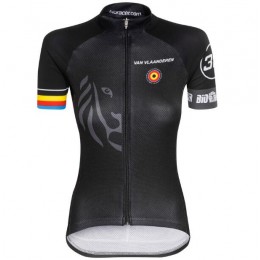 Bioracer Van Vlaanderen Dames Zwart 2018 Wielershirt Korte Mouw