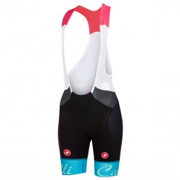 Castelli Free Aero-Light Bleu Dames Korte Fietsbroeken Bib