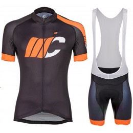Cipollini Easy Zwart Oranje Fietskleding Set Wielershirt Korte Mouw+Korte Fietsbroeken Bib