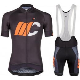 Cipollini Prestige Zwart Oranje Fietskleding Set Wielershirt Korte Mouw+Korte Fietsbroeken Bib