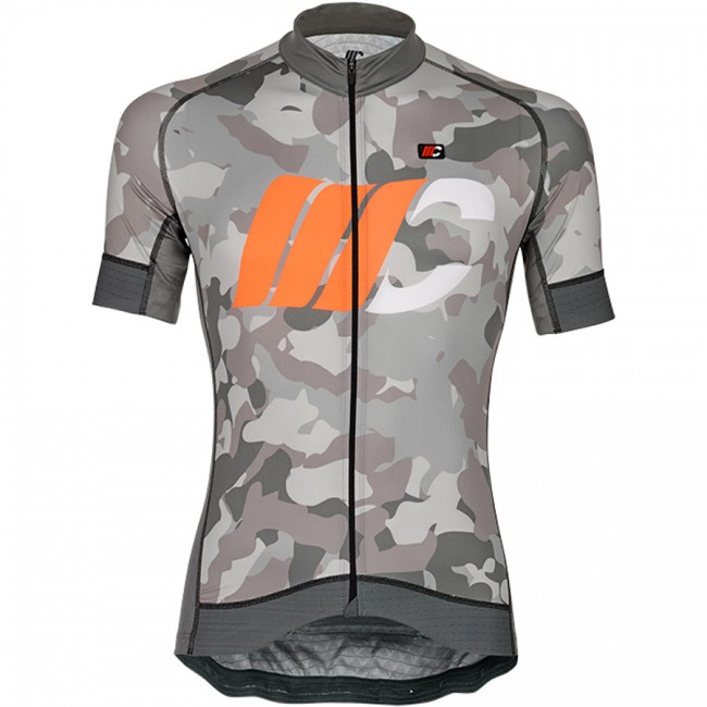 Cipollini Prestige Camo Grijs Oranje Wielershirt Korte Mouw Cipollini Prestige Camo Grijs Oranje Wielershirt Korte Mouw
