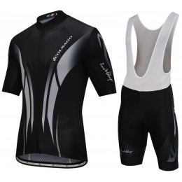 Colnago Master Pissei Zwart Grijs Fietskleding Set Wielershirt Korte Mouw+Korte Fietsbroeken Bib