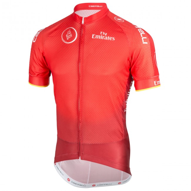 Dubai Tour 2018 Rood Wielershirt Korte Mouwen Dubai Tour 2018 Rood Wielershirt Korte Mouwen