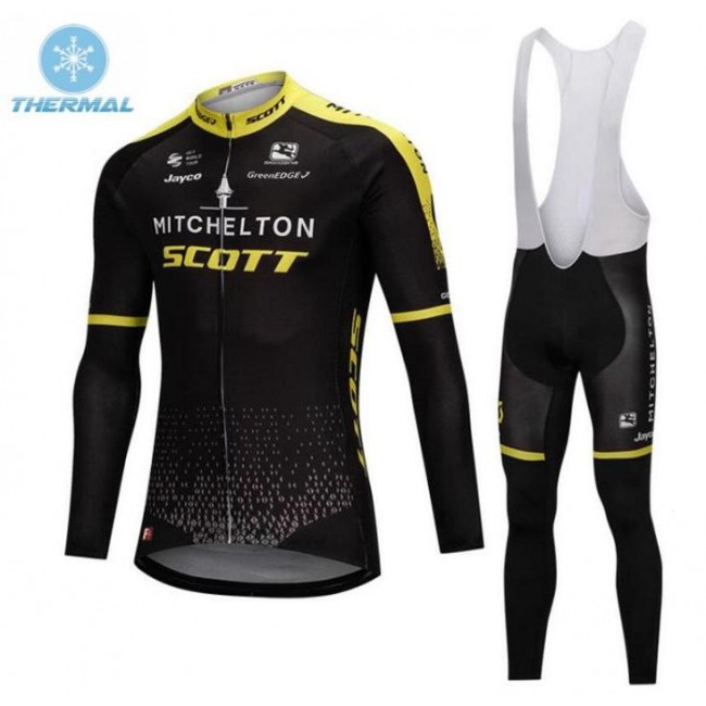 Mitchelton Scott 2018 Winter Fietskleding Wielershirt Lange Mouw+Lange Fietsbroeken Bib Mitchelton Scott 2018 Winter Fietskleding Wielershirt Lange Mouw+Lange Fietsbroeken Bib