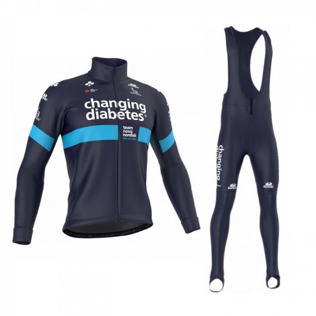 Novo Nordisk 2018 Fietskleding Set Wielershirt Lange Mouw+Lange Fietsbroeken Bib Novo Nordisk 2018 Fietskleding Set Wielershirt Lange Mouw+Lange Fietsbroeken Bib