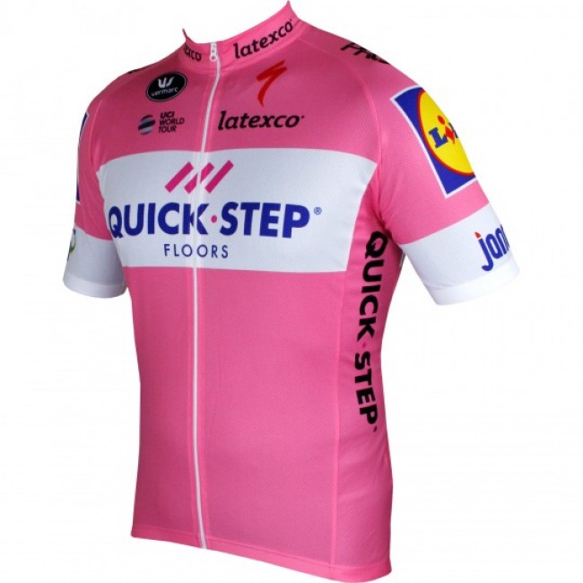 Quick-Step Floors 2018 Tour Special Edition Roze Wielershirt Korte Mouw Quick-Step Floors 2018 Tour Special Edition Roze Wielershirt Korte Mouw
