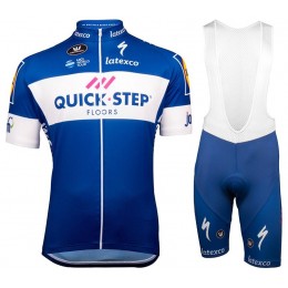 2018 Quick Step Floors Fietskleding Set Wielershirt Korte Mouw+Korte Fietsbroeken Bib