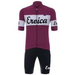 Santini Eroica Vino Fietskleding Set Wielershirt Korte Mouw+Korte Fietsbroeken Bib
