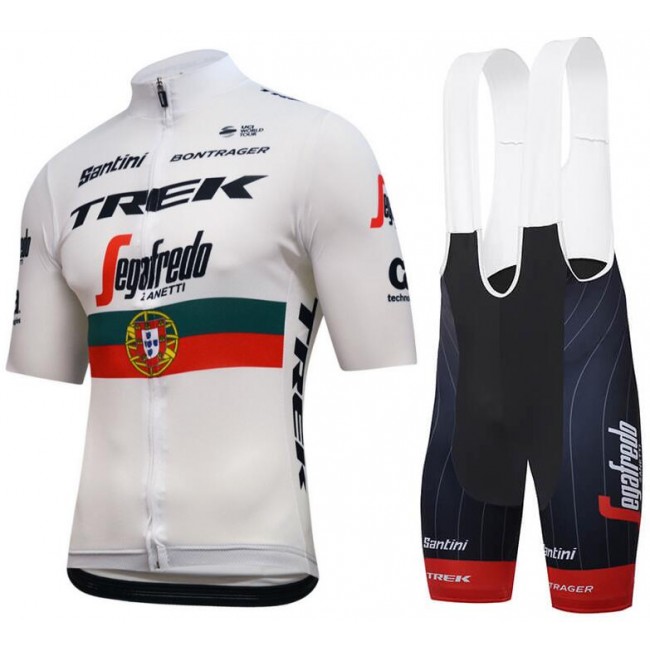 Trek-Segafredo Portuguese Champion 2018 Fietskleding Set Wielershirt Korte Mouw+Korte Fietsbroeken Bib Trek-Segafredo Portuguese Champion 2018 Fietskleding Set Wielershirt Korte Mouw+Korte Fietsbroeken Bib