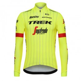 Trek Segafredo 2018 Fluo Geel Wielershirt Lange Mouw