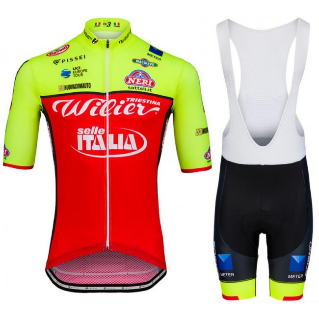 Wilier Triestina-Selle Italia 2018 Fietskleding Set Wielershirt Korte Mouw+Korte Fietsbroeken Bib Wilier Triestina-Selle Italia 2018 Fietskleding Set Wielershirt Korte Mouw+Korte Fietsbroeken Bib