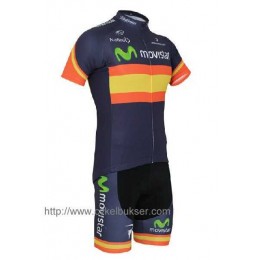 Movistar Teams Spagna Wielerkleding Set Set Wielershirts Korte Mouw+Fietsbroek