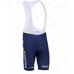2016 Movistar Wielershirt Bib Fietsbroek Korte Blauw