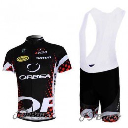 Orbea Pro Team Fietskleding Set Fietsshirt Met Korte Mouwen+Korte Koersbroek Zwart Blauw