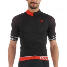 2016 Pinarello Wielershirt Korte Mouw Rood Zwart