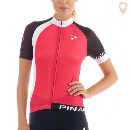 2016 Pinarello Wielershirt Korte Mouw Rood Dames