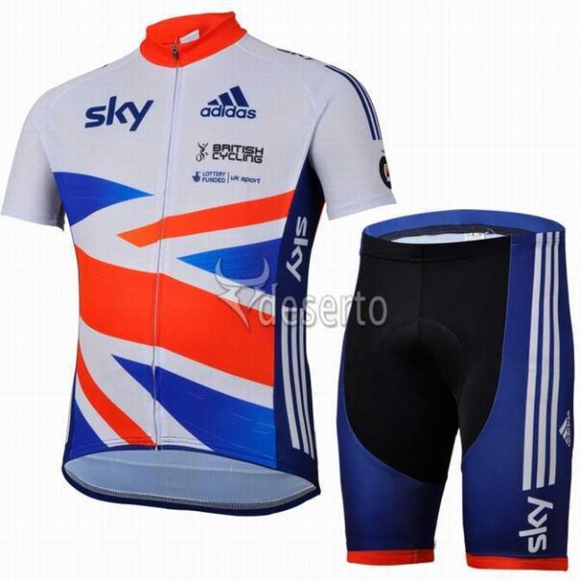 Teams Sky Great Britain Regno Unito Wielerkleding Set Wielershirts Korte Mouw+Fietsbroekje Teams Sky Great Britain Regno Unito Wielerkleding Set Wielershirts Korte Mouw+Fietsbroekje