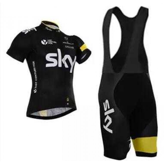 2015 Sky Fietskleding Set Fietsshirt Met Korte Mouwen+Korte Koersbroek Zwart 2015 Sky Fietskleding Set Fietsshirt Met Korte Mouwen+Korte Koersbroek Zwart