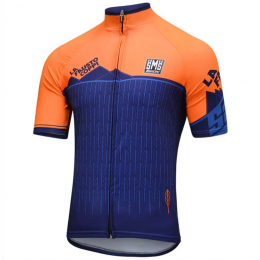 2016 Wielershirt Met Korte Mouwen Blauw Oranje