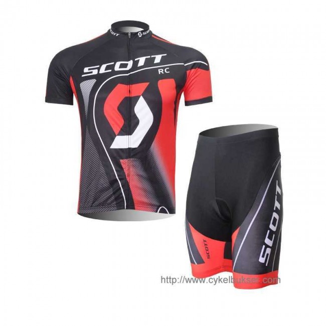 Scott RC Pro Wielerkleding Set Set Wielershirts Korte Mouw+Fietsbroek Zwart Rood I Scott RC Pro Wielerkleding Set Set Wielershirts Korte Mouw+Fietsbroek Zwart Rood I