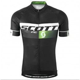 2015 Scott RC Pro Zwart-Groen Wielershirt Met Korte Mouwen