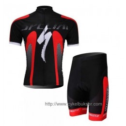 Specialized S-Work Wielerkleding Set Set Wielershirts Korte Mouw+Fietsbroek Zwart Rood