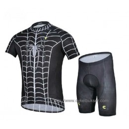 Spider-Man Wielerkleding Set Set Wielershirts Korte Mouw+Fietsbroek Zwart