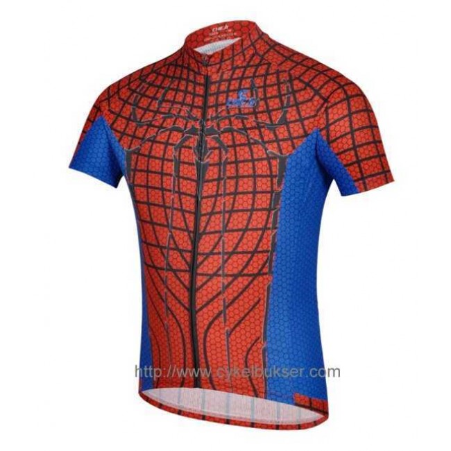 Spider-Man Wielershirt Met Korte Mouwen Rood Blauw Spider-Man Wielershirt Met Korte Mouwen Rood Blauw