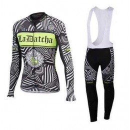 2016 Ladatcha Tinkoff Zebra Wielershirt Lange Mouwen+Lange Fietsbroeken Bib