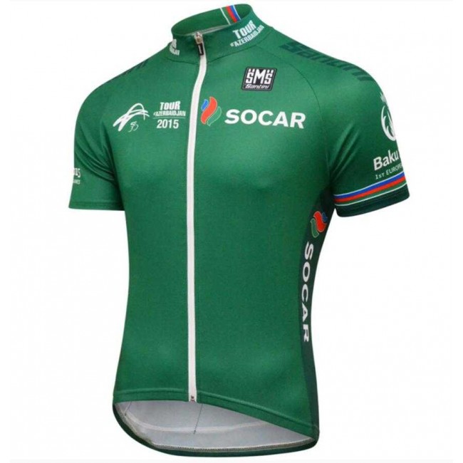 2015 Tour AzerBaidjan Wielershirt Met Korte Mouwen Groen 2015 Tour AzerBaidjan Wielershirt Met Korte Mouwen Groen