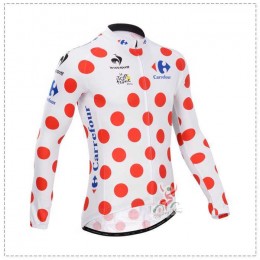 Tour De France Le Coq Sportif 2014 Wielershirt Lange Mouw Polka-Dot