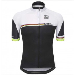 2016 UCI Wielershirt Korte Mouw Zwart Wit