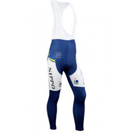 2014 FANTINI Fietskleding Lange Fietsbroeken Bib Blauw Geel Wit