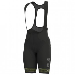 Ale Graphics PRR Match-Zwart Geel Korte Fietsbroeken Bib